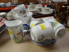 VINTAGE SHELLEY PART TEA SET with floral decoration