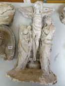 A VICTORIAN PLASTER MAQUETTE depicting the Crucifixion, 64 x 34cms Provenance:PLEASE SEE FULL
