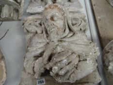 VICTORIAN PLASTER MAQUETTE of a bearded man carrying a bundle of fire wood, 35 x 33cms Provenance: