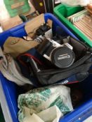 VINTAGE CAMERAS & EQUIPMENT including a Canon E0S 500, lenses ETC