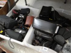 VARIOUS CAMERAS & EQUIPMENT including Samsung mobile phone and Gent's wristwatches