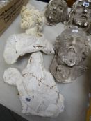 THREE VICTORIAN PLASTER MAQUETTES of the heads and the upper bodies of Saints Provenance:PLEASE