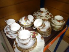 APPROXIMATELY FIFTY FOUR PIECES OF ROYAL ALBERT 'OLD COUNTRY ROSES' TEA & DINNERWARE