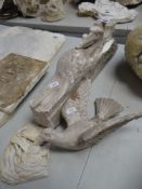 THREE VICTORIAN PLASTER MAQUETTES of a pelican, dove and bird group Provenance:PLEASE SEE FULL