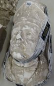 VICTORIAN PLASTER MAQUETTE of a Bishop's head, 47 x 28cms Provenance:PLEASE SEE FULL PROVENANCE /