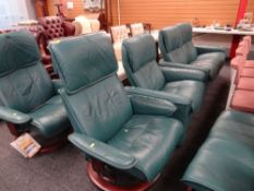 EKORNES STRESSLESS TWO SEATER RECLINING ARM CHAIR SOFA, reclining arm chair and two swivel arm