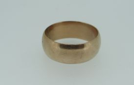 9CT ROSE GOLD PLAIN WEDDING RING 9.1 GRAMS
