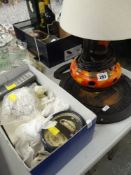 SMALL BELIEVED WEST GERMAN GLAZED TABLE LAMP, Millennium bakestone and parcel of Coalport