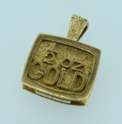 9CT GOLD 'HALF OZ GOLD', 14.7grams