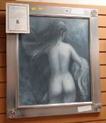 D FOSTER a modern oil on canvas - rear view of a nude female, signed and dated April 2004 with