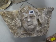 VICTORIAN PLASTER MAQUETTE of a winged Cherub, 26 x 46cms Provenance:PLEASE SEE FULL PROVENANCE /