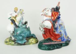 TWO ROYAL DOULTON FIGURES, 'St George and the Broken Lance'