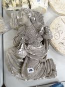 VICTORIAN PLASTER MAQUETTE of a kneeling Angel with a thurible, 42 x 29cms Provenance:PLEASE SEE