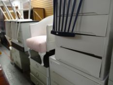 VARIOUS WHITE BEDROOM FURNITURE, including Stag