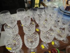 TWENTY TWO 'ATLANTIS' CRYSTAL WINE GLASSES