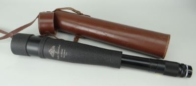 GOOD LEATHER CASED HERTEL & REUSS TELE-VARIABLE GERMAN TELESCOPE