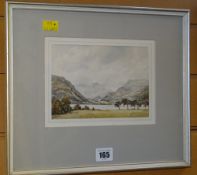 ELIZABETH HAINES watercolour - lake with Snowdon in background, signed and dated 1979, 13 x 18cms