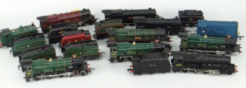 UNBOXED TRI-ANG OO GAUGE LOCOMOTIVES & COAL BOXES, including Princess Elizabeth, Burton Hall, Albert