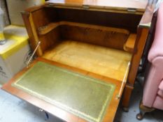 REPRODUCTION DRINKS CABINET in the form of a carrying chest with carry handles and on casters