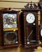 TWO MODERN VIENNA STYLE WALL CLOCKS, one by The London Clock Company