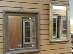 TWO VINTAGE GILT FRAMED MIRRORS