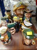 ROYAL DOULTON CHARACTER JUGS including 'Veteran Motorist' ETC