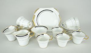 VINTAGE SHELLEY ART DECO DESIGN PART TEA SET, registration number no. 781613, also number W12273