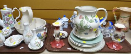 MIXED CHINA including Sandringham Fine Bone China teaware, modern Poole Pottery 'Charlotte' jug,
