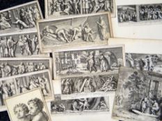 APPROXIMATELY TWENTY-FOUR EARLY ENGRAVINGS OF RENAISSANCE WORK including after Caravaggio,