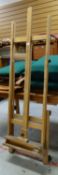 FLOOR STANDING LIGHT WOOD ARTISTS EASEL (belonged to artist George Little)