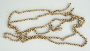 9CT GOLD BOX LINK GUARD CHAIN, 22.8grams