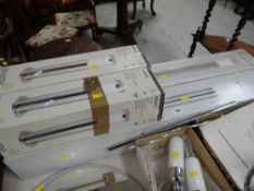 BOXED SET OF FOUR OUTDOOR POST LIGHTS two short, two tall