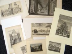 VARIOUS ENGRAVINGS / ETCHINGS mainly late eighteenth century including two Dutch scenes, 'College