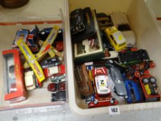 TWO CONTAINERS OF DIE-CAST MODEL VEHICLES including boxed set of 'Days Gone' commercial vehicles,