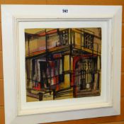 INEZ HOYTON (1903-1983) mixed media - building study, signed, 26 x 28cms