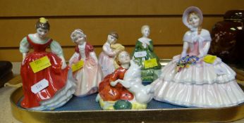 SIX ROYAL DOULTON FIGURINES