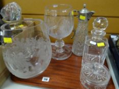 TWO MILITARY COMMEMORATIVE VASES being a Rorke's Drift decorated vase, signed, and a Desert Rats