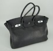 LADIES LEATHER TWIN-HANDLED HANDBAG POSSIBLY HERMES OF PARIS with printed and impressed marks 'K6'