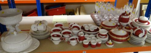 EXTENSIVE DINNER & COFFEE SERVICE / ROYAL WORCESTER COFFEEWARE ETC