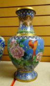 REPRODUCTION CLOISONNE BALUSTER VASE