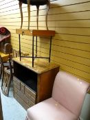 REPRODUCTION 'MARQUETRY' FAUX-CHEST OF DRAWERS TV CABINET / SMALL TABLE WITH DRAWER / REPRODUCTION