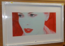 JOSIE McCOY limited edition (9/45) digital colour print - portrait entitled 'Satine', signed in