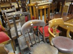SUNDRY CHAIRS including three pairs, Chippendale style ETC (9)