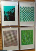 JAMES SCOTT / CHRIS TOWNSEND / SALLY KENT / SIMON WOODHOUSE set of four screen prints from 1968-1969