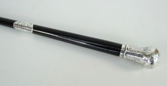 SILVER & EBONY CONDUCTORS BATON with engraved collar 'Presented by the P.M choir to Mr G Price on