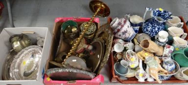ASSORTED BRASSWARE / ASSORTED EPNS / ASSORTED CERAMICS