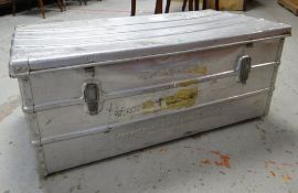 ZARGES METAL CABIN TRUNK 'Property of Lufthansa, Hamburg'