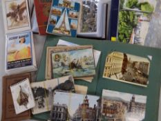 THREE ALBUMS OF VINTAGE & LATER BRITISH POSTCARDS many Welsh seaside scenes noted together with