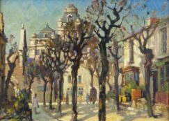 WILL EVANS oil on canvas laid to board (behind glass) - 'Belle Vue Street 1941' a fine quality and