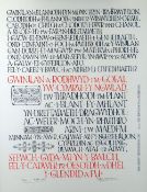 NEFYL WILLIAMS interesting limited edition (1/100) print - Welsh extract from 'Buchedd Garmon' by
